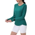 thumbnail image 1 of Camisa solar SPEXIAL para mujer, manga larga, protección UV, color verde, XS, 1 of 6