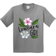 thumbnail image 3 of Inktastic Louisiana Girl Magnolia Flowers and Leaves Youth T-Shirt, 3 of 5