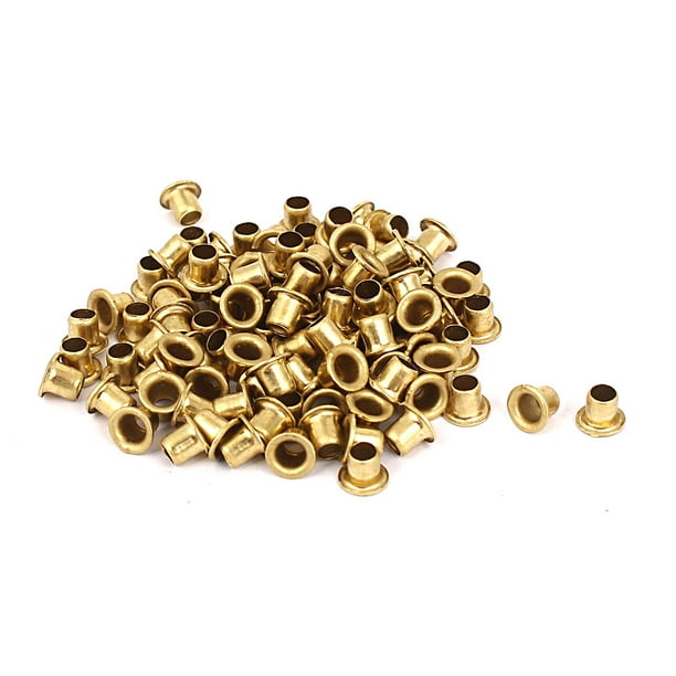 PCB Circuit Board Brass Plated Through Hole Rivets Hollow 4mm x 4mm