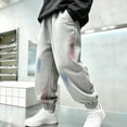 thumbnail image 5 of Bixock Kids Boys Sweatpants High Waist Joggers with Pockets Kids Solid Color Loose Casual Trousers Comfortable Sport Activewear Boys Clothings Size 14-15Years, 5 of 6