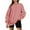 Pink, variant on Tops for Women Trendy Women's Solid Color Sweatshirt Womens Autumn And Winter Loose Top Solid Color Shoulder Sleeve Hoodless Pullover Sweatshirt Sweater