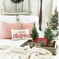 thumbnail image 3 of Merry Christmas Pillow Covers 12x20 Inch Farmhouse Christmas Decorations Lumbar Christmas Pillows Christmas Decorative Throw Pillows Cases Winter Holiday Decor for Sofa Couch Living Room, 3 of 6