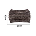 thumbnail image 2 of Gorro de invierno con cola de caballo de moño desordenado de punto trenzado suave y elástico para mujer, 2 of 5