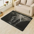 thumbnail image 2 of Elephant Rugs for Living Room - 5x7Elephant Rug - Black and White Wildlife Area Rug - African Wild Animal Rugs - Boys Modern Carpet, 2 of 7