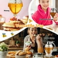 thumbnail image 4 of 1 Piece 8 Ounce Glass Honey Dispenser No Drip Pot Stand Maple Syrup Container Kitchen Decor, 4 of 6