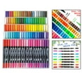 thumbnail image 4 of Bolígrafo de pincel de doble punta premium de 60/100 colores, pincel flexible, pintura para bocetos de acuarela 100 piezas, 4 of 9