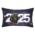 thumbnail image 1 of Fotbe 2025 Happy New Year 4 Funda de Almohada Decorativa Estilo Occidental, Lujo en Algodón, Fundas para Almohadas King, Cojín Estampado para Decoración del Hogar-20"x30", 1 of 6