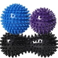 thumbnail image 2 of Foot and Body Massage Ball Back Roller Spiky Peanut Massager Plantar Fasciitis Trigger Point Acupressure Therapy Fitness Ball (green peanut), 2 of 7