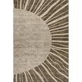 thumbnail image 2 of HomeRoots 655365 8 x 10 ft. Brown & Beige Abstract Transitional Washable Machine Made Rectangle Area Rug with UV Protection, 2 of 9