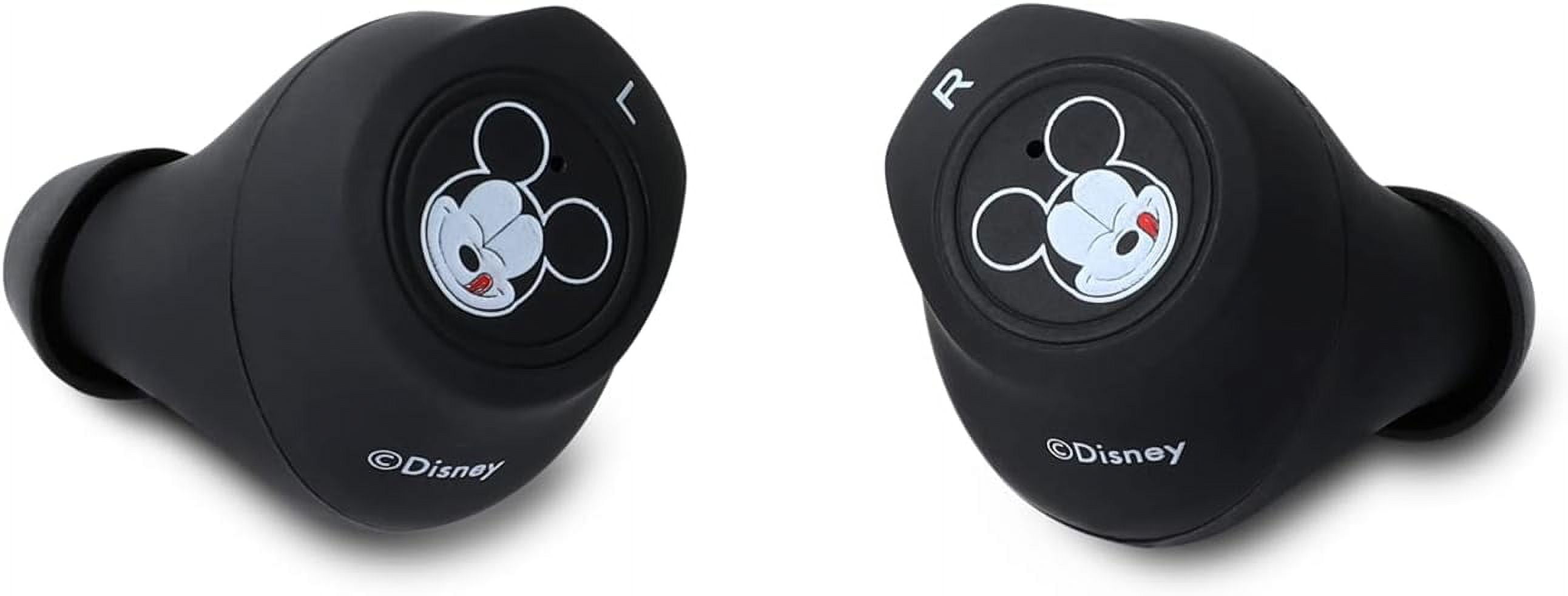 Disney Mickey Mouse Bluetooth Earbuds with Charging Case, Black