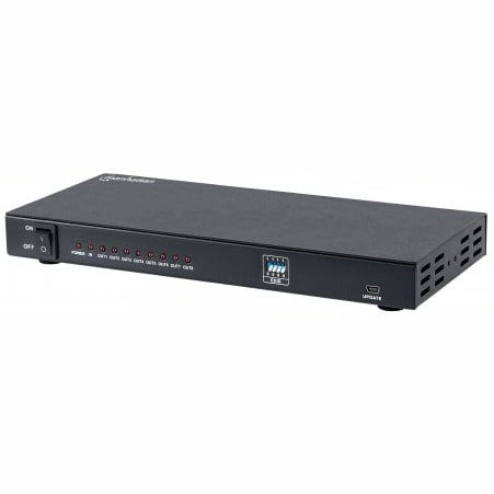 Splitter HDMI 4K de 8 puertos Manhattan 4K@30Hz EDID Alimentación AC Negro