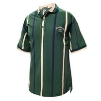Monterey Club Men's Combed Cotton Vertical Stripe Jersey Sport Golf Polo Shirt #3074