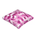 thumbnail image 3 of Multi-Size Linen Sofa Pillow Cover Invisible Zipper Open And Close Strong Use For Sofa Chair Garden Sofa Car Pink Abstract Houndstooth Hand-Drawn Sketch_3 20"X20", 3 of 8