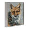 thumbnail image 4 of Stupell Industries Fox with Snowy Pinecones Holiday Painting Gray Framed Art Prints Wall Art, 24 x 24, 4 of 10
