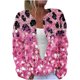thumbnail image 2 of Cárdigan de mujer, cárdigan de manga larga, ahuecado, color sólido, chaqueta informal, parte superior de poliéster para mujer, 2 of 5