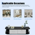 thumbnail image 2 of Reshable Wall Mount Styling Station 2 Locking Drawers Storage for Beauty Salon Barber Shop Black White, 2 of 12