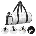 thumbnail image 5 of Xecao Poodle Dog print Round Travel Duffel Bag is a foldable gym bag with an inner pocket, perfect for travel sports, 5 of 8
