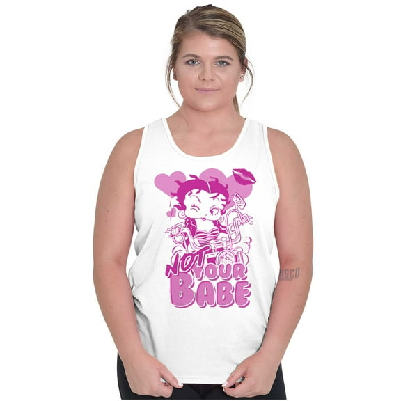 Betty Boop Not Your Babe Biker Tank Top Tee Shirt Women Brisco Brands S