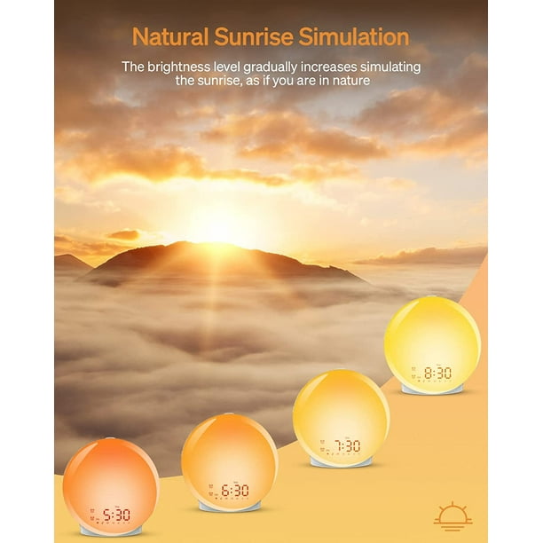 Wake Up Light Sunrise Alarm Clock for Kids, Smart Wake Up Light Work