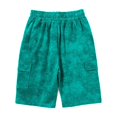 thumbnail image 5 of Ovbmpzd Toddler Shorts Boys Green Cotton High Rise Elastic Waist Tie-Dye Capris Pants for Kids Girl Toddler 8 Years, 5 of 5