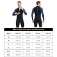 thumbnail image 2 of Men Neoprene Wetsuit Surfing Swimming Diving Suit with Zipper, Cold Proof Warm Diving Protection Clothes Blue XL, 2 of 10