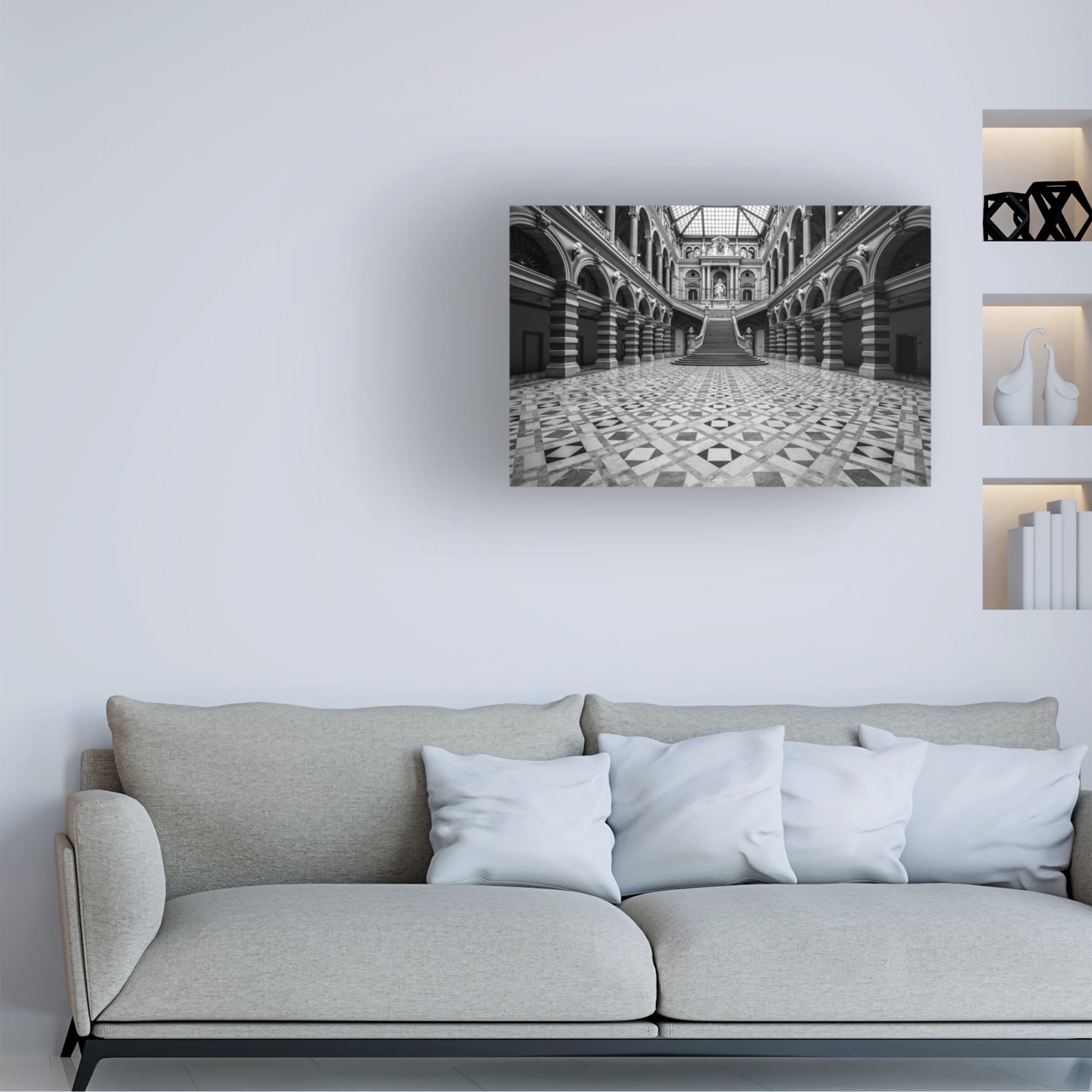 Canvas Wall Art - Renata Lacina 'Justice Palace' Wall Art for Living Room, Bedroom, or Office Décor by Trademark Fine Art - 19 x 12 Inches