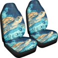 thumbnail image 3 of XYZCANDO Stylish 2-Piece Front Car Seat Covers with Sea Turtle Pattern - Breathable Durable Protection for All Vehicle Types, 3 of 10