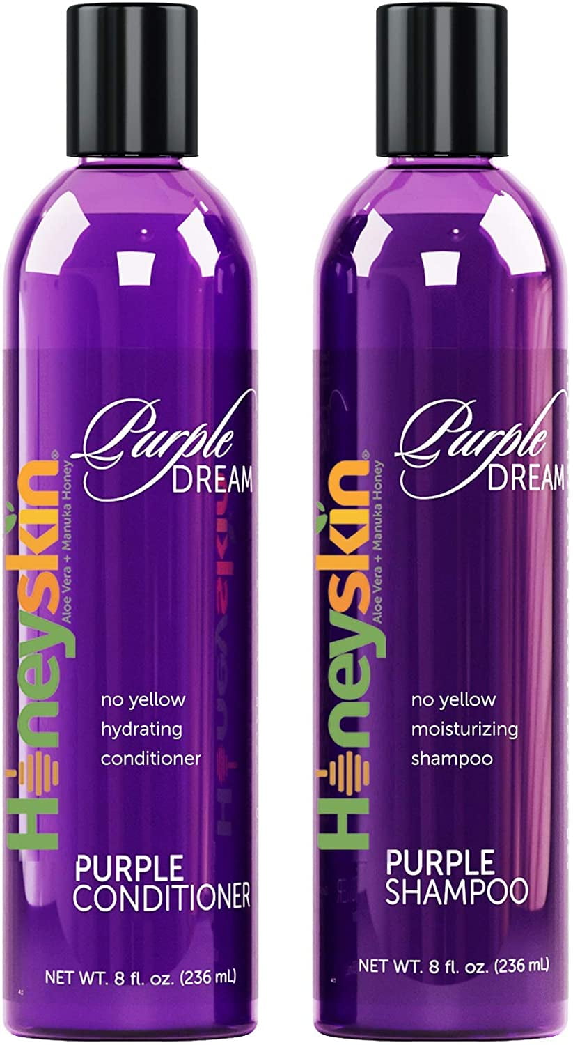 Honeyskin Purple Shampoo and Conditioner Set with Manuka Honey (8oz