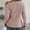 Pink, variant on Womens Sweaters Fashion Metal Buckle Strap Cold Shoulder Long Sleeve Knitwear Autumn Street Casual Pullover Tops