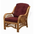 thumbnail image 3 of SK New Interiors Malibu Lounge Armchair ECO Natural Rattan Wicker Handmade Design with Dark Brown Cushion, Colonial, 3 of 5