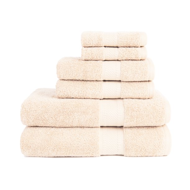 Organic 6 Piece Towel Set in Ivory