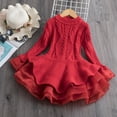 thumbnail image 1 of 2021 Winter Knitted Chiffon Girl Dress Christmas Party Long Sleeve Children Clothes Kids Dresses For Girls New Year ClothingA27-140 He Qiyong unisex, 1 of 1