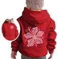 thumbnail image 1 of DGHM un Pull pour Filles Bébé Garçon Chandail à Capuchon Zippé Mode Décontractée Imprimé Manches Longues Rouge, 1 of 4