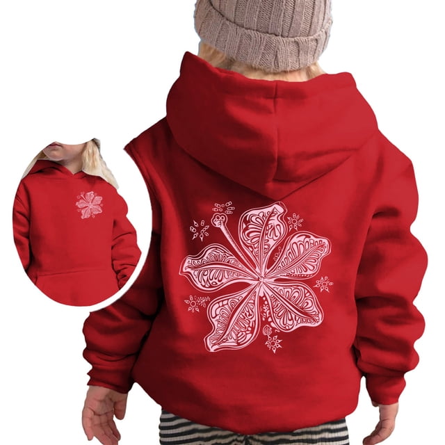 DGHM un Pull pour Filles Bébé Garçon Chandail à Capuchon Zippé Mode Décontractée Imprimé Manches Longues Rouge