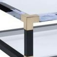 thumbnail image 5 of ACME Lafty 54" Glass Top Coffee Table in White Brushed and Black, 5 of 5