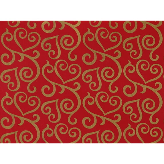 Pack of 1, Scrolled Hearts Gift Wrap 24" x 833' Gift Wrap Full Ream Roll for Holiday, Party, Kids' Birthday, Wedding & Special Occasion Packaging