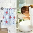 thumbnail image 7 of Dreamtimes Hand Towels American Stars Red Blue Patterned 2 PCS, Cotton Bath Towel for Drying Face Hands Body Decorative Water Absorbent Lightweight Towels for Bathroom Ktichen Travel Gym,16"x28", 7 of 7