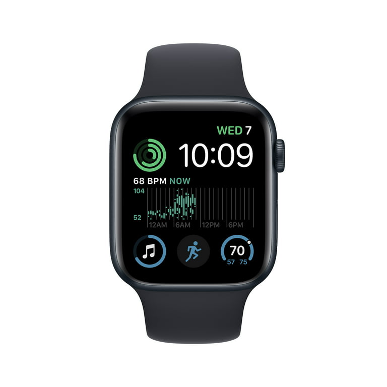 Apple Watch SE GPS, 44mm Midnight Aluminum Case with Midnight Sport Band -  S/M