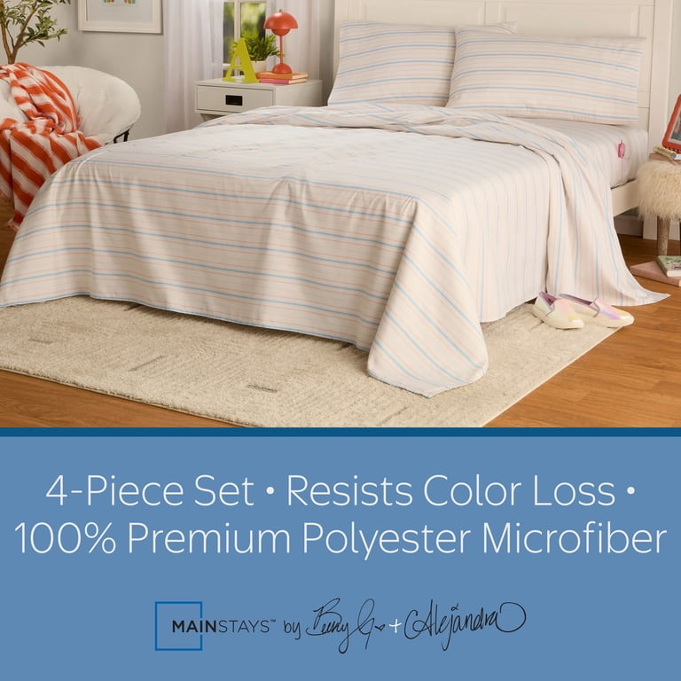 Mainstays by Becky G. & Alejandra 4-Piece Multicolor Woven Stripe