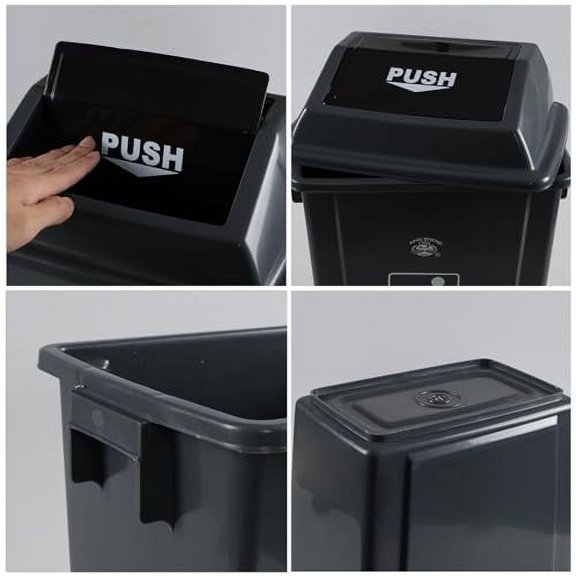 Kiddream 4 Packs 5 Gallons Swing Lid Garbage Can, Plastic Trash Can