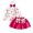 V24-Hot Pink, variant on WhouRiu Baby Girls Casual Outfits Long Sleeve Ruffle Tees Bow Skirts And Headband Sets Cute Clothes