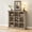 Grey, variant on 9 Cube Farmhouse Bookshelf, 3 Tier Wood Storage Organizer, Rustic Minimalist Floor Display Cabinet for Living Room, Bedroom, Home Office, Antique Black