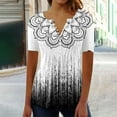 thumbnail image 2 of Patlollav Women Short Sleeve Shirts Fashion Casual Print Loose Tee Tops Tunic Blouse on Ladies, 2 of 6