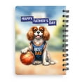 thumbnail image 2 of Happy Father's Day Cavalier King Charles Spaniel Playing Basketball with Best Dad Jersey Spiral Bound Journal Dog Lover Gifts 5x7in Spiral Notebook - 13006, 2 of 5