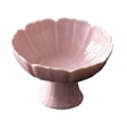 thumbnail image 3 of Frutero de cerámica con base decorativa para encimera de cocina, bandeja de frutas con forma de loto. Rosa, 3 of 9