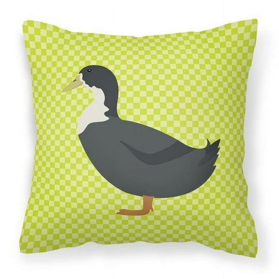 Carolines Treasures BB7688PW1818 Blue Swedish Duck Green Fabric Decorative Pillow, 18 x 18 in.