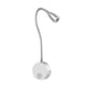 thumbnail image 2 of Lámpara de lectura LED de noche, lámpara de pared flexible con cuello de cisne, luces nocturnas para dormitorio (plata cepillada, luz blanca, 3 W), 2 of 6