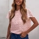 thumbnail image 3 of Camiseta Informal de Verano Manga Corta Elegante Cuello Redondo Transpirable Camiseta de Punto para Mujer ANGGREK Tipo Suelto, 3 of 6