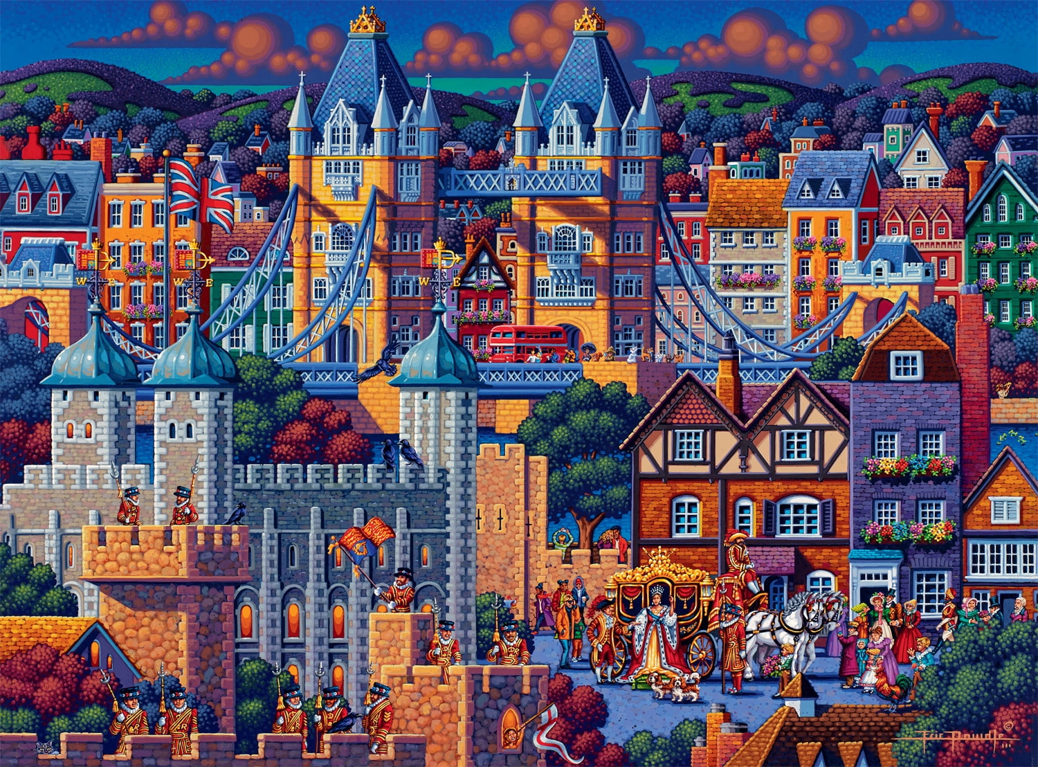 Buffalo Games London Tower 1000-Piece Interlocking Jigsaw Puzzle for Adults Ages 14-99 Years