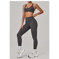 thumbnail image 3 of SKQIT Workout Sets for Women 2 Piece Twist Back Adjustable Straps Sports Bra High Waist Leggings Yoga Outfits Set, 3 of 7